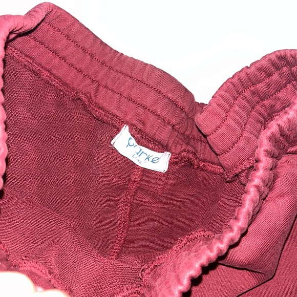 PARKE Heavy Sweat Shorts Red Size L/XL - Picture 3 of 4